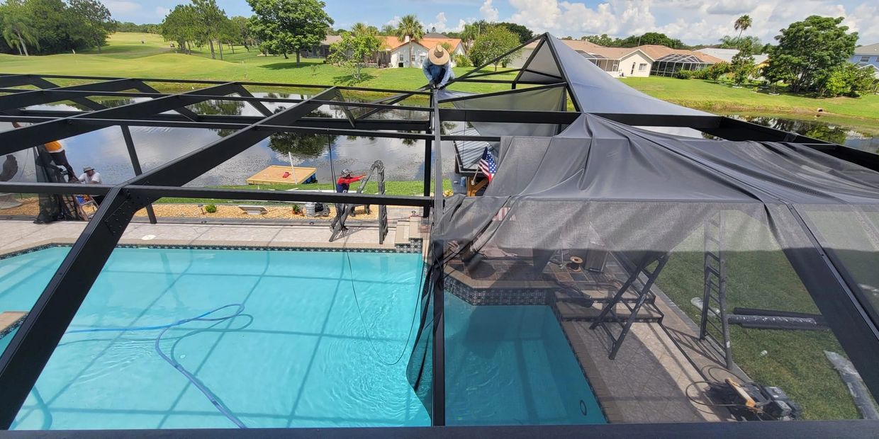 Pool Cage Rescreening